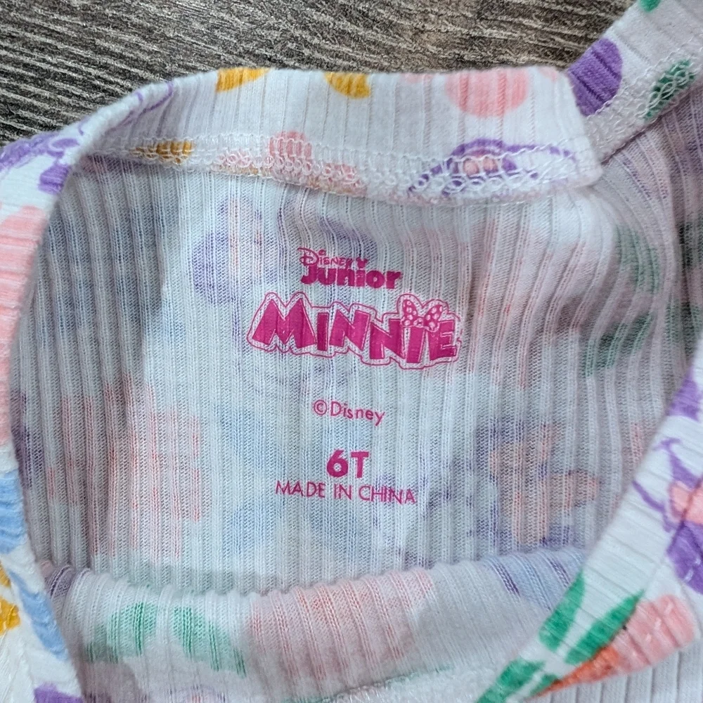 Disney 6T Minnie Mouse Dress Spring Summer Ruffle Sleeve Pink Purple Old Navy